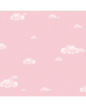 Papel pintado infantil nubes rosa 008gPIP