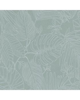 Papel pintado hojas gris verde 020gUTI