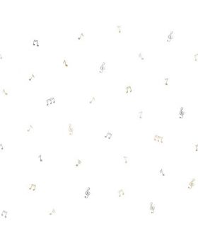 Papel pintado notas musicales blanco 026gPIP