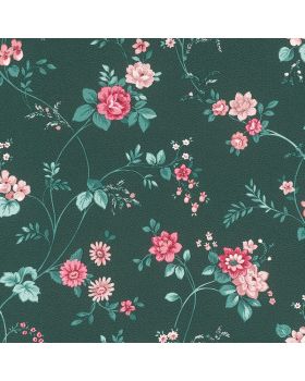 Papel pintado verde flores 036gGAR