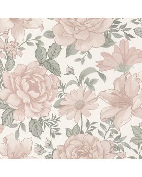Papel pintado flores rosas 037gDRE