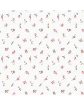 Papel pintado flores rosa blanco 064gPIP