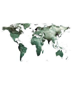 
Fotomural mapa mundial verde 100556