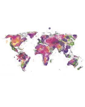 
Fotomural mapa mundial multicolor 100846