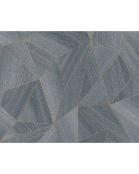 Papel pintado geométrico madera gris