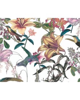 Papel pintado flores pájaros 377011gJUN