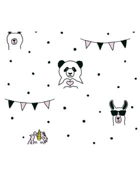 Papel pintado infantil osos llamas unicornios 38138g1gLL