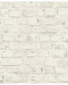 Papel pintado ladrillos blanco 054-BRO