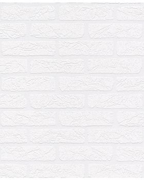 Papel pintado pared ladrillo blanca 056-BRO