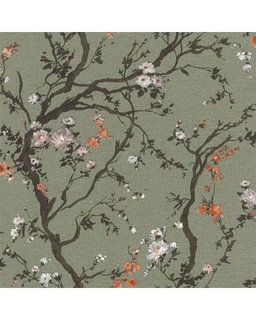 Papel pintado árboles flor 001gSIN