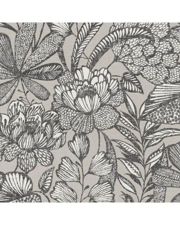 Papel pintado flores hojas 004gMAD