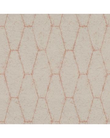 Papel pintado geométrico gris naranja 004gMAT