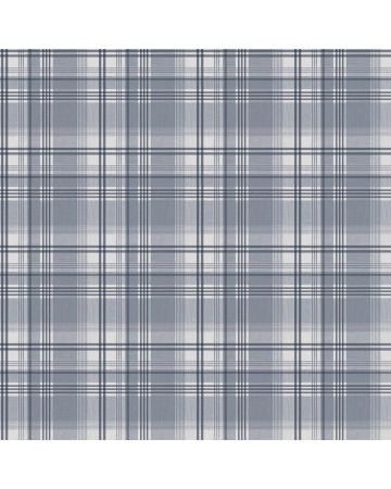Papel pintado cuadros Oxford azul blanco 005gSTR