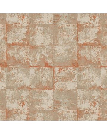 Papel pintado geométrico naranja gris beige 006gMAT