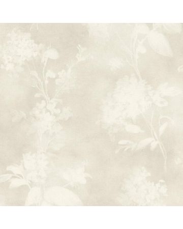Papel pintado hojas gris blanco 007gBEL