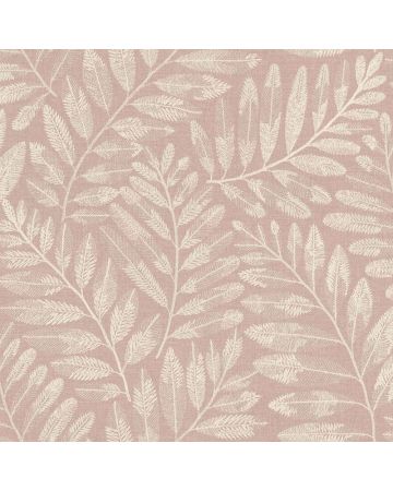 Papel pintado hojas blanco rosa 007gEDE