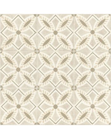 Papel pintado azulejo hidráulico beige 007gLIS