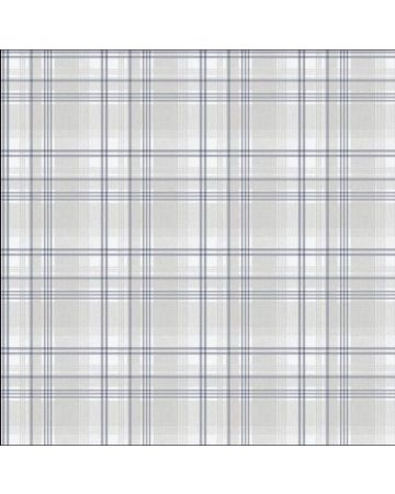 Papel pintado cuadros Oxford azul beige blanco 007gSTR