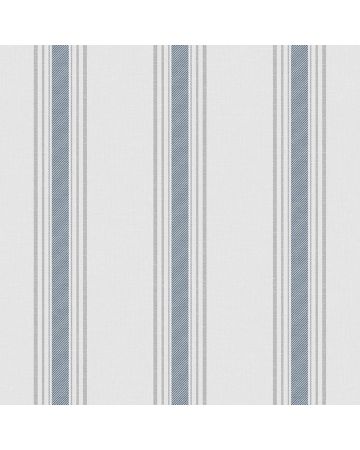 Papel pintado rayas Lane azul gris blanco 009gSTR