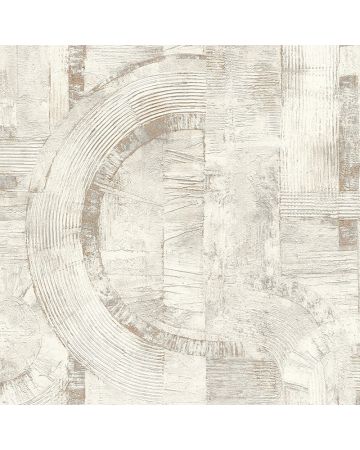 Papel pintado círculos yeso beige 010gMAN