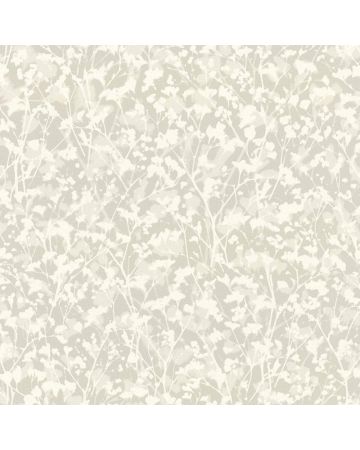 Papel pintado hojas gris blanco 011gPAR