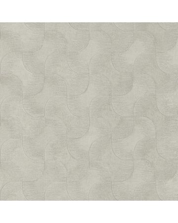 Papel pintado geométrico curvas gris 012gCHI