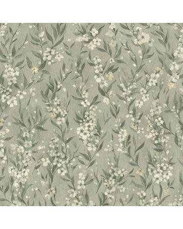 Papel pintado flores verde 014gSAK