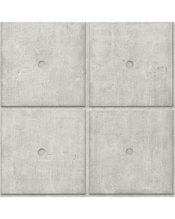 Papel pintado bloques cemento gris 015gLOF3