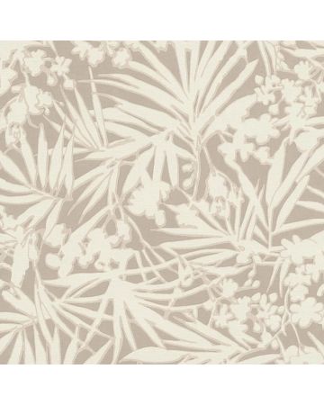 Papel pintado hojas crudo beige 018gPAR