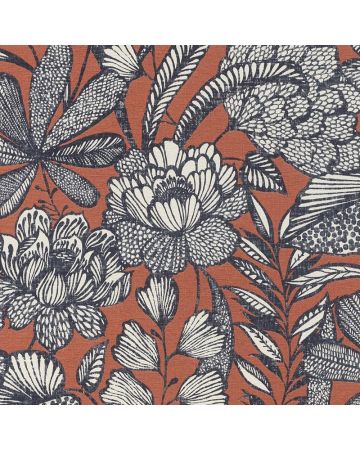 Papel pintado flores hojas 019gMAD