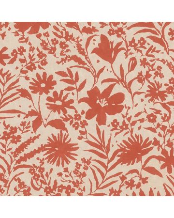 Papel pintado flores rojo crudo 020gPAR