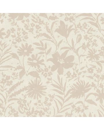 Papel pintado flores beige crudo 021gPAR