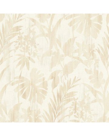 Papel pintado hojas beige blanco 025gLIS