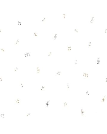 Papel pintado notas musicales blanco 026gPIP