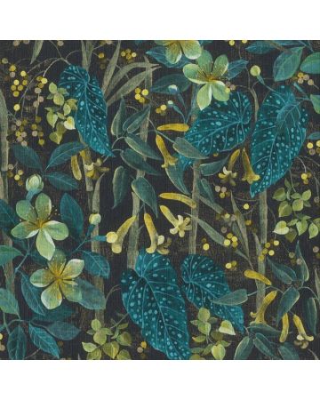 Papel pintado flores hojas 029gMAD