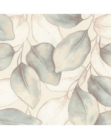 Papel pintado hojas verde beige 032gNAT