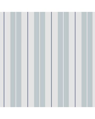 Papel pintado rayas azul verde crudo 032gSTR
