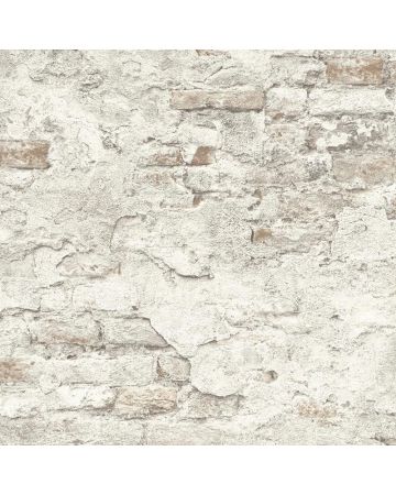 Papel pintado ladrillos marrón gris 034gLOF3
