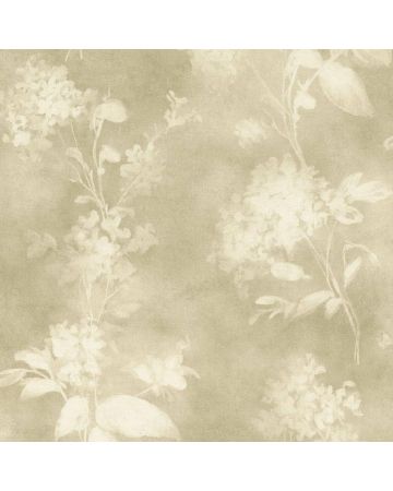 Papel pintado hojas verde blanco 035gBEL