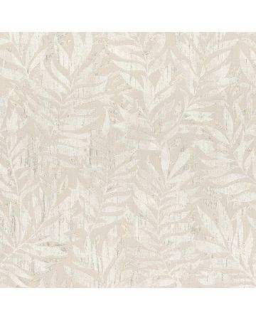 Papel pintado hojas beige crudo 035gMAN