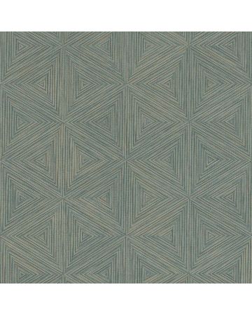 Papel pintado geométrico verde 035gNAT