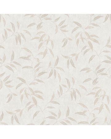 Papel pintado plantas beige blanco 036gOGN