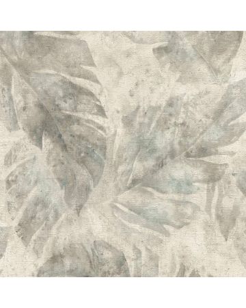 Papel pintado hojas verde beige 041gNAT