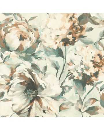 Papel pintado flores acuarela 043gBEL