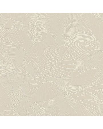 Papel pintado hojas grandes beige 044gHAR
