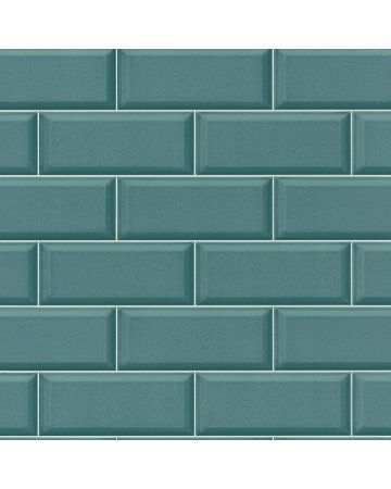 Papel pintado baldosas azul verde 044gLOF3