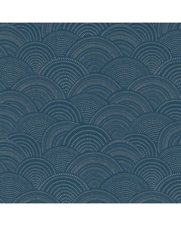 Papel pintado geométrico blanco azul 052gLIS