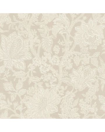 Papel pintado plantas beige blanco 053gBOT