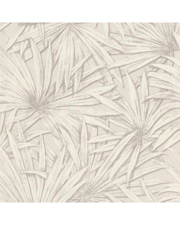 Papel pintado hojas beige gris 057gBOT