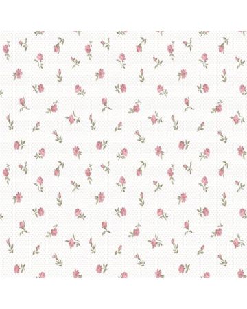 Papel pintado flores rosa blanco 064gPIP